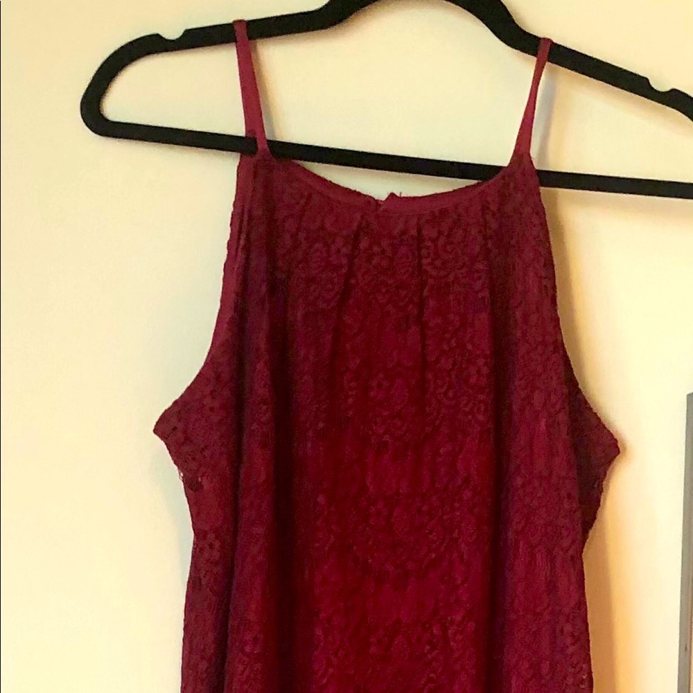 Monteau dark red lace dress